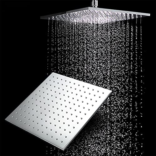 Rociador Lluvia de Acero Inoxidable 40 x 40 cm Gran Cuadrado Ultrafino Duchas Fijas