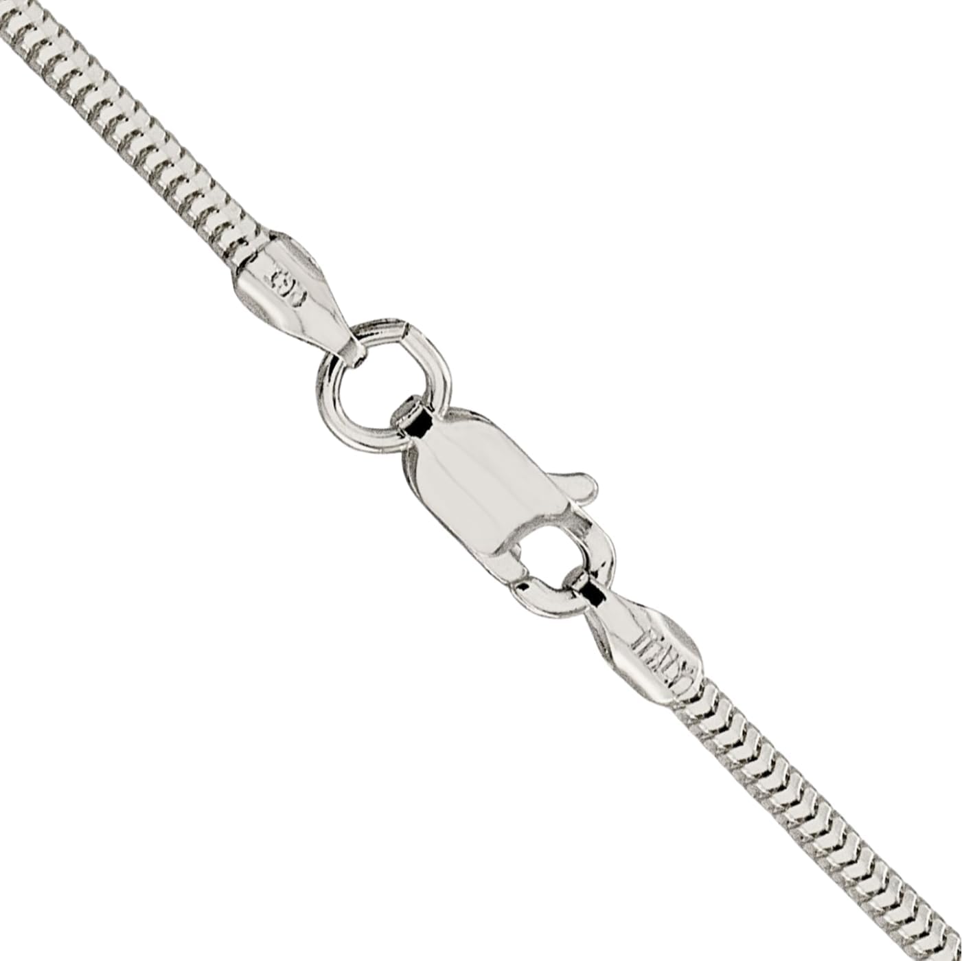 IceCarats 925 Sterling Silver Round 2mm Thin Herringbone Snake Chain Necklace Diamond Cut