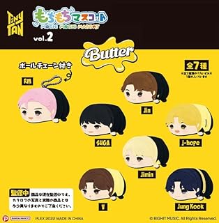 プレックス もちもちマスコット Tiny TAN vol.2 Butter ver. BOX商品 全7種 約50×85mm ポリエステル製
