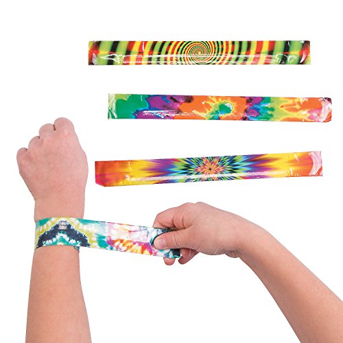 Psychedelic Slap Bracelet - 12 pieces - tye die party decorations