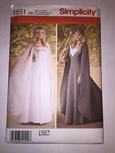 Simplicity Sewing Pattern 1551: Misses' Costumes, Size, Paper, White, KK (8-10-12-14)