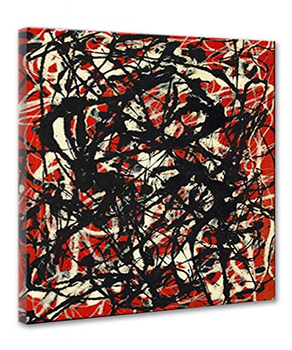 Jackson Pollock-# 42 drukowane płótno ścienne do salonu, plakat do sypialni łazienka sztuka dekoracja domu gotowe do zawieszenia (65x78cm, 26 "x 31" oprawione)