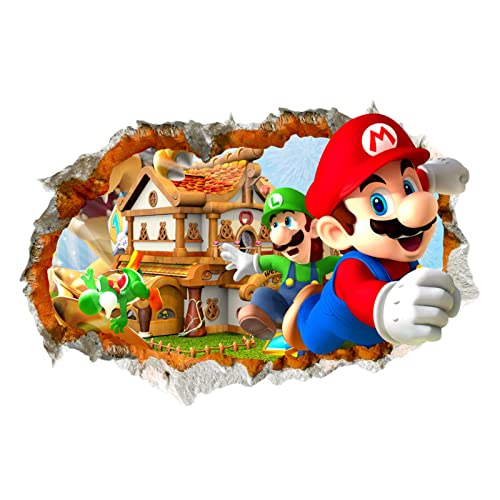 Mario Wall Decal 3D Sticker Children Cartoon Bedroom Background Walls Decorations Self-Adhesive Pvc Wall Stickers #TOP2