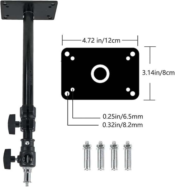 Soporte de pared para cámara y luces ajustable 36-55 cm miniatura 6
