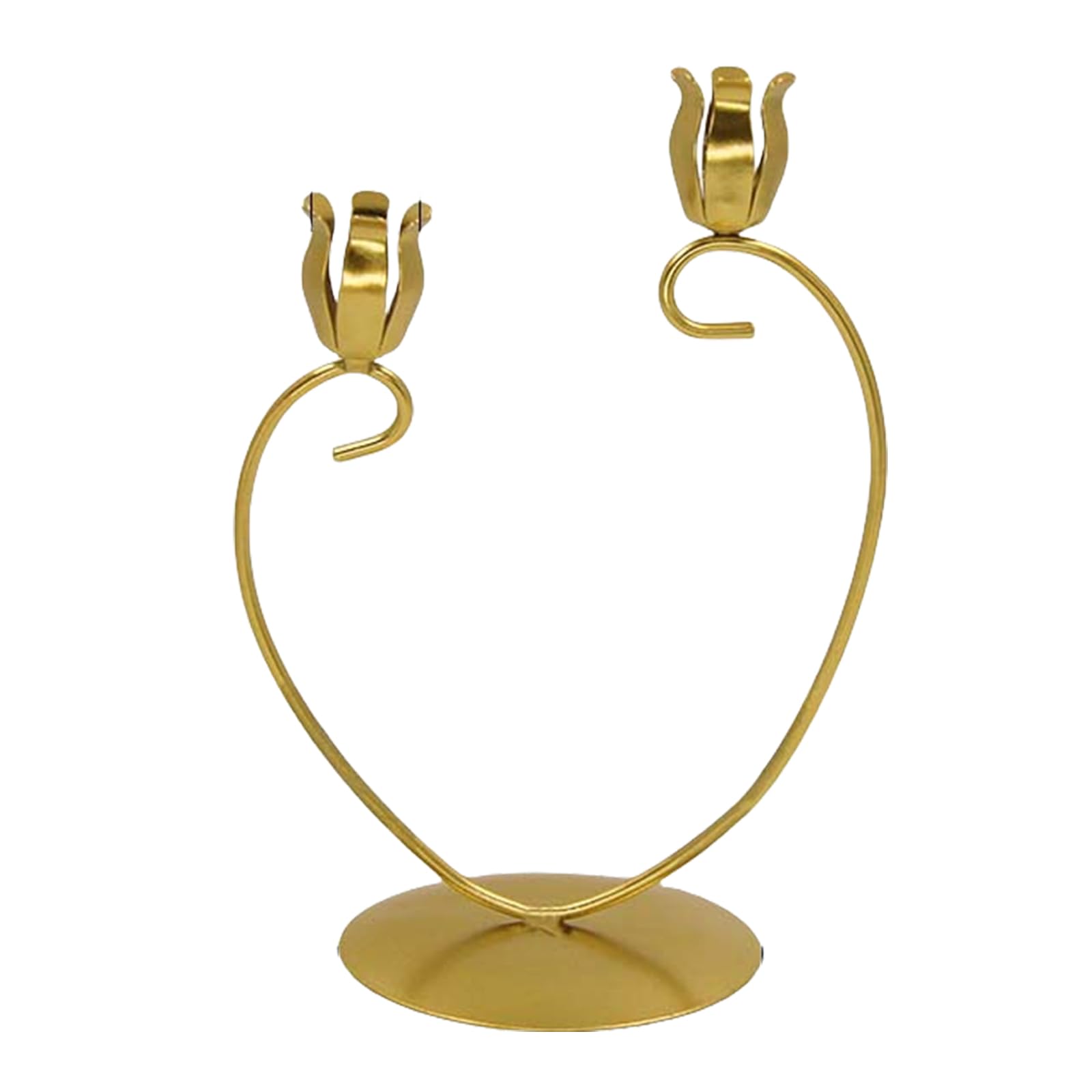 Tsophreniq Multipurpose Iron Holder Nordic Elegant Flower Shape Metal Taper Candlestick Candelabra for Various Room Setting Flower Shape Candlestick