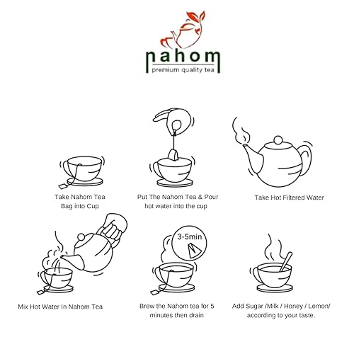 Miniatura 8 de NAHOM India's Mix Masala Chai Tea Hojas sueltas, mezcla de té negro, canela, cardamomo y pimienta negra té Masala especiado | Chai Latte adecuado