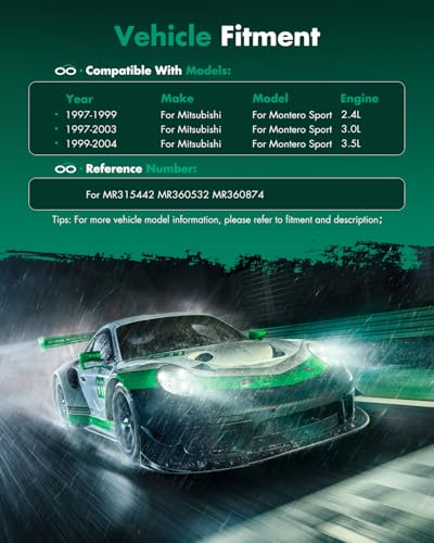 Image of SCITOO AC Compressor for Mitsubishi for Montero Sport 2.4L 1997-1999 | Fast Cooling, Ultra Low Noise (≤72 dB)Air Conditioner Compressor with Clutch, Easy Installation, MR315442 MR360532 MR360874