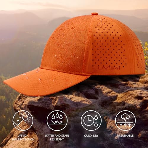 Image of UPF 50+ Performance Water Resistant Baseball Cap Lightweight Breathable Hat Golf Running Boat Hiking for Men Women