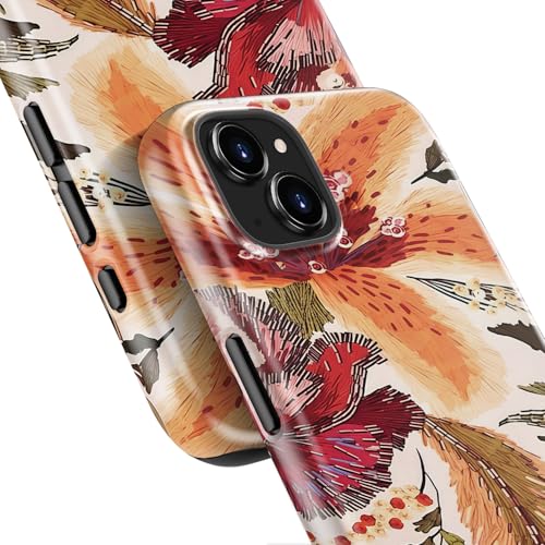 Coque mignonne pour iPhone 15 silicone double couche durable