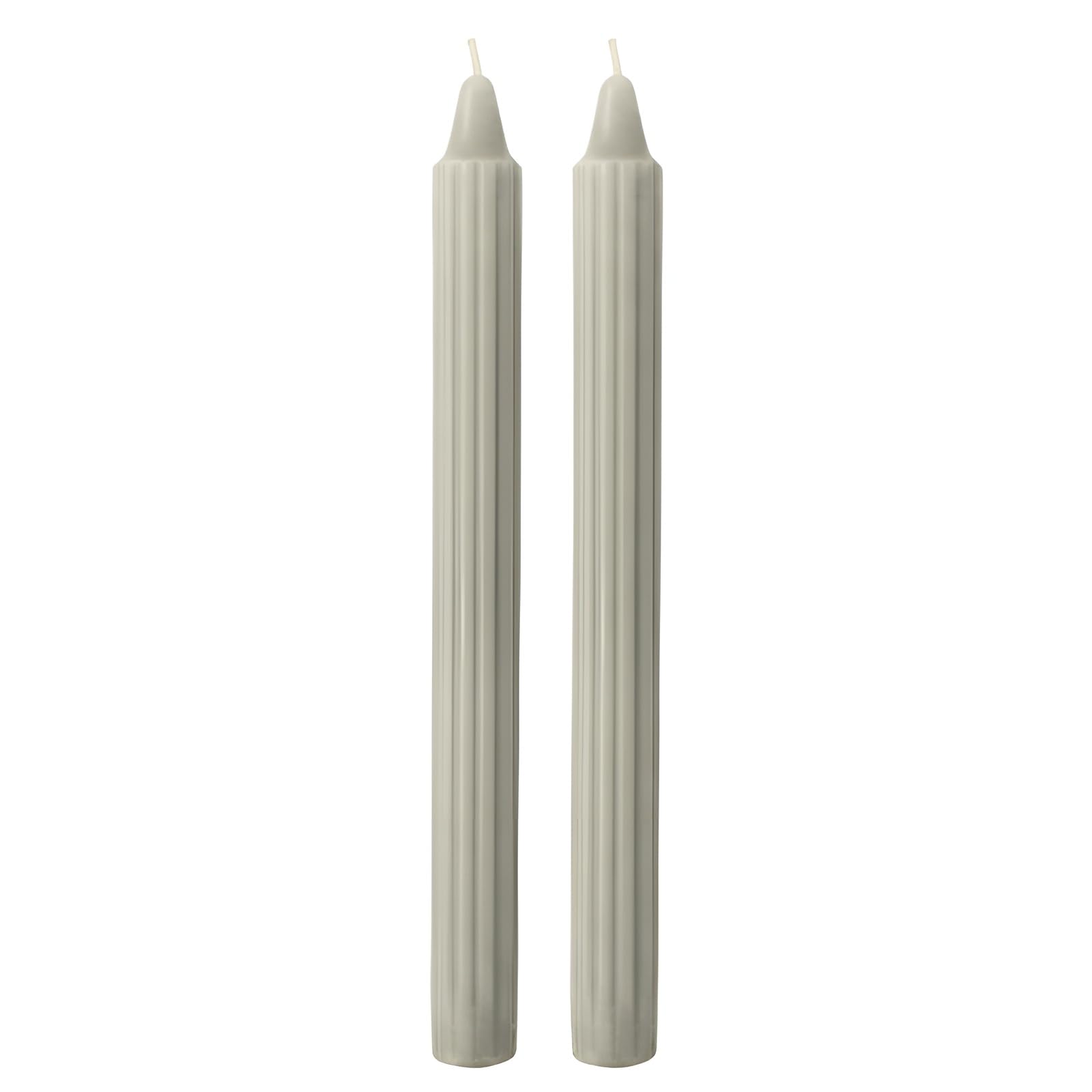 Cereria di Giorgio Risthò Doric Candles for Candlestick, Wax, Taupe, 2.2 x 25 cm