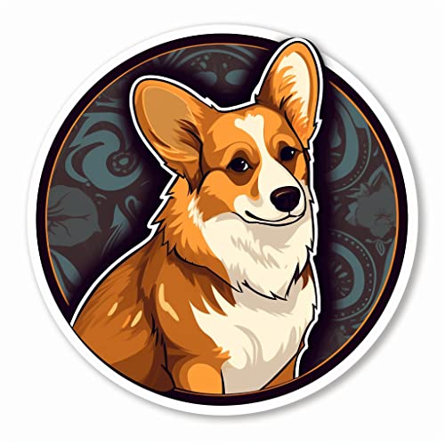 Image of Yoonek Graphics Welsh Corgi Welsh Corgi Dog Vinyl Decal Sticker for Car, Laptop, Tumbler, More. #009933-6