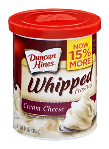 Duncan Hines Whipped Cream Cheese Flavored Frosting, Perfect for Sugar Cookies, 14 oz. (Pack of 8)