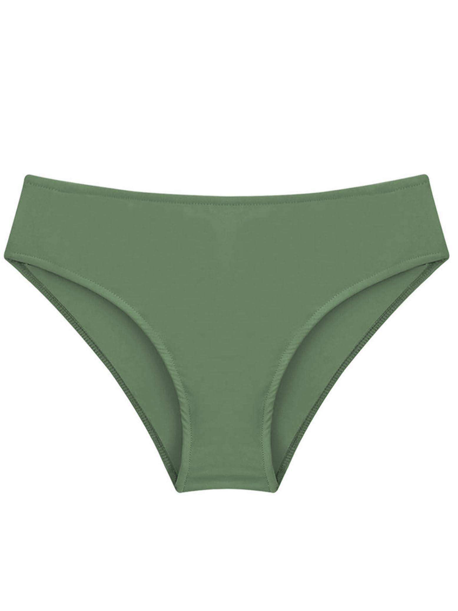 Eandarui Kids Girls Bikinis Briefs Breathable Underwear Swimwear Bottoms Stretch Panties Triangle Shorts Dark Green 12 Years