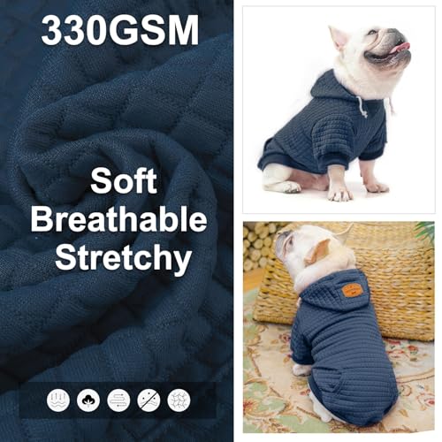 Image of BEAUTYZOO Dog Hoodies Sweater for Large Dogs,Waffle‑Like Laminated Pet Coat