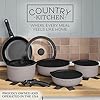 Country Kitchen Cookware Set with Removable Handle, Oven & RV Safe Pots and Pans Set, Grey/Black, Original #1
