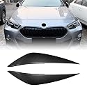 Auto-Frontstoßstange, Scheinwerfer, Augenbrauen, Augenlid, Zierleiste für BMW 2er-Serie F44 2020–2024, glänzend schwarz/Kohlefaser-Optik