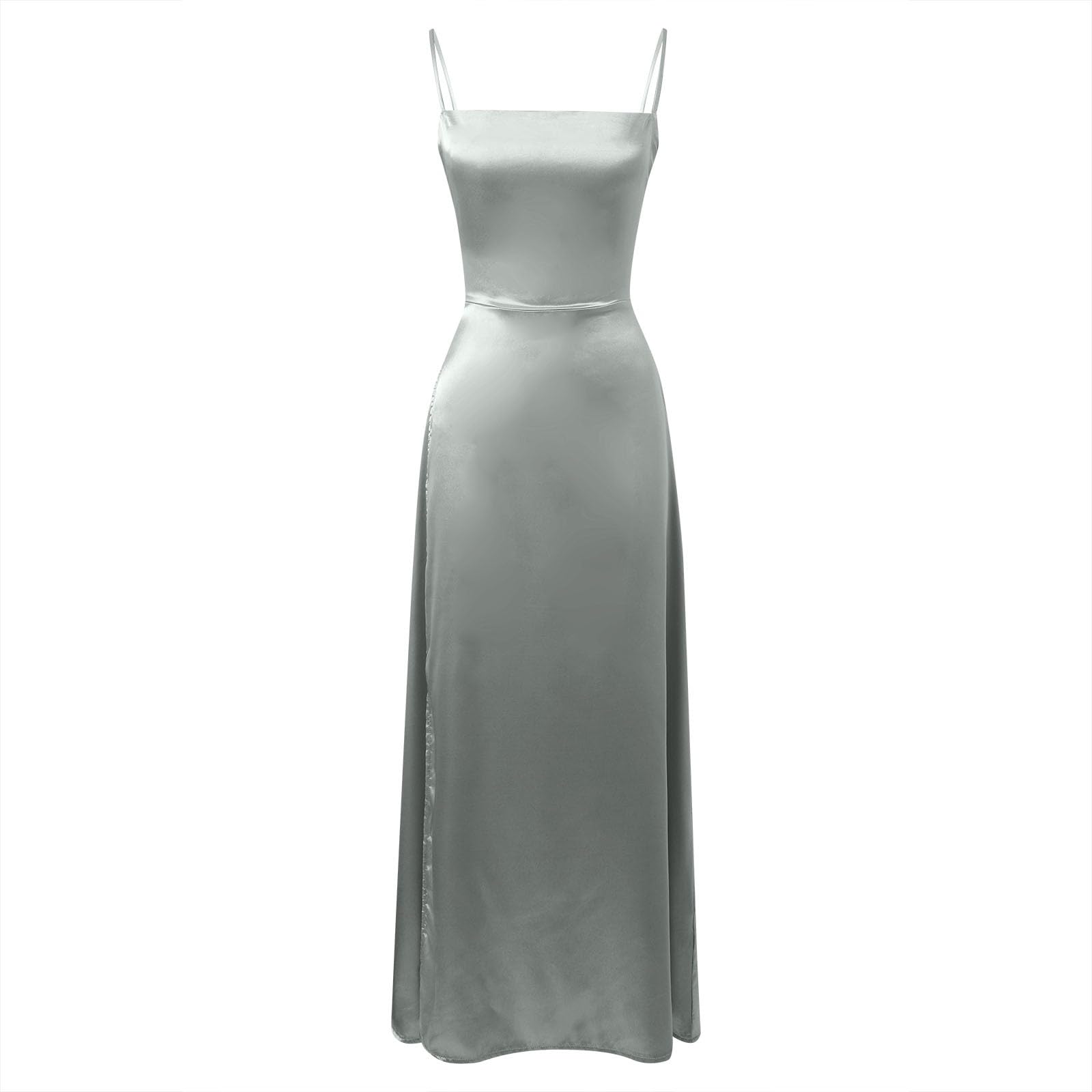 2026 Robe de soirée pour femme, col en V, design ajouré, idéale pour un usage quotidien et les vacances, parfaite pour l'été, à associer avec des talons hauts, lavable à la main et en machine. (Grey,
