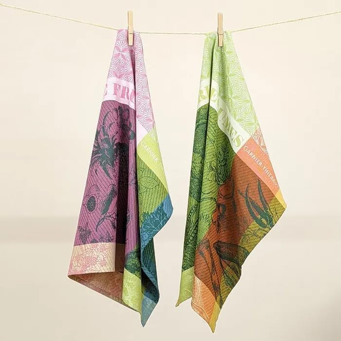 Garnier-Thiebaut-Salade-De-Fruits-Fuchsia-Fuchsia-Fruit-Salad-French-Kitchen-Towel-22×30-Cotton-Jacquard Garnier Thiebaut Salade De Fruits Fuchsia Fuchsia Fruit Salad French Kitchen Towel 22×30 Cotton Jacquard