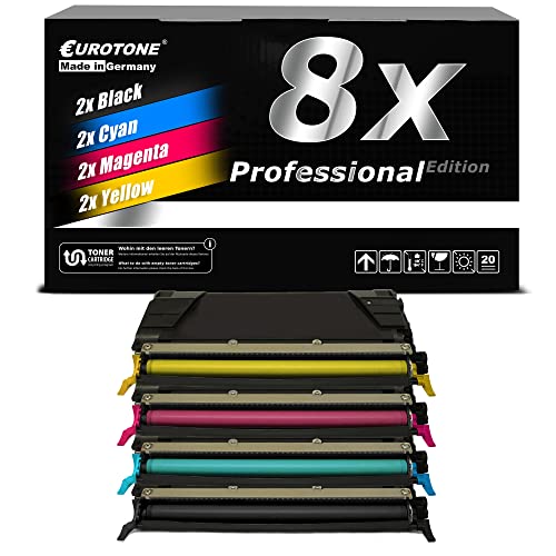 Toners compatibles Lexmark CS736dn lot de 8 pour les rapports de bureau quotidiens 0C736H1
