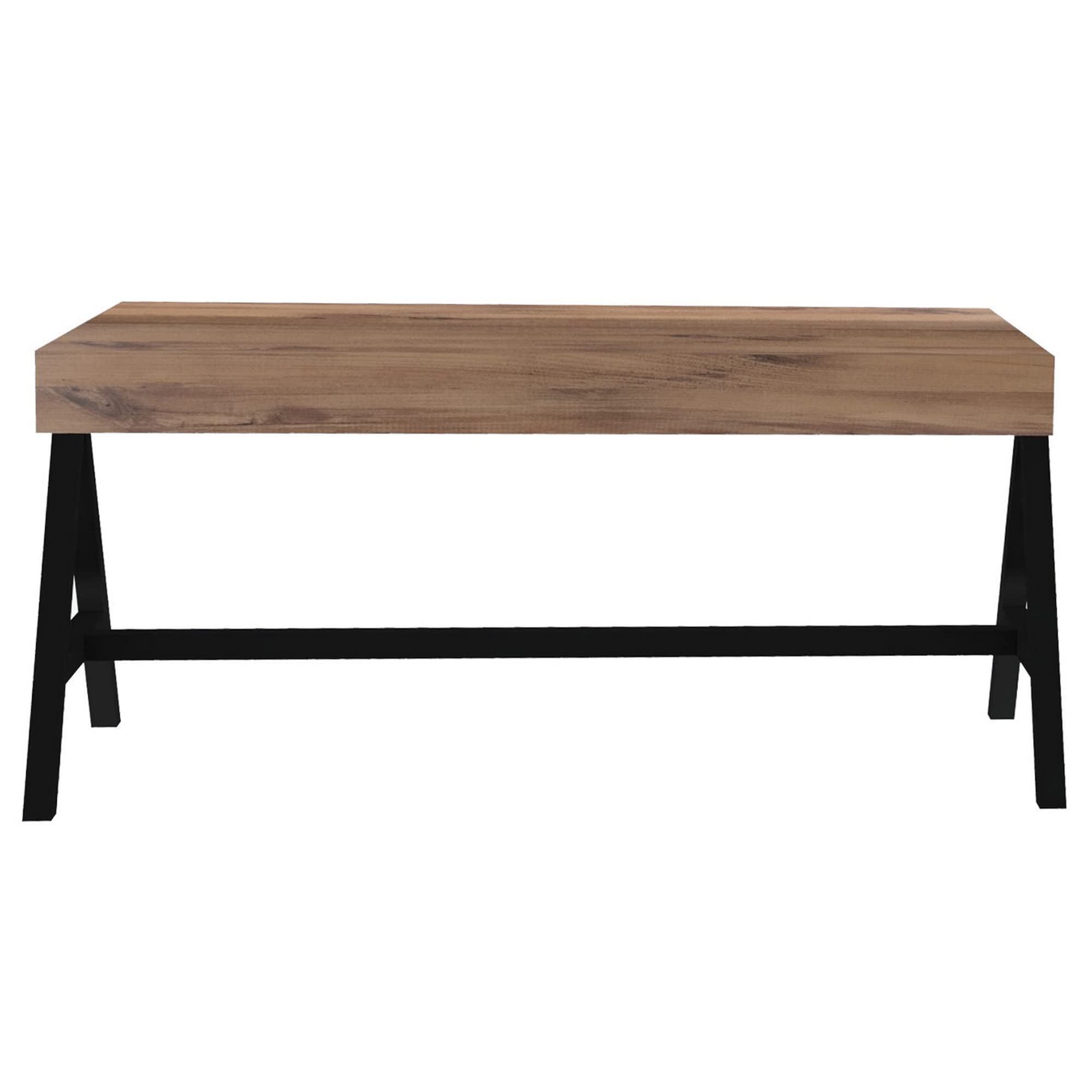WELL HOME MOBILIARIO & DECORACIÓN Mesa Auxiliar,100% Tablero de aglomerado rechapado en melamina, Color Atlantic Negro