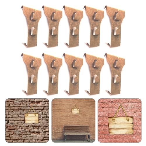 Image of Brick Wall Hangers for Picture Frames and Lights with Multipurpose Required Designs 12 Pieces Set