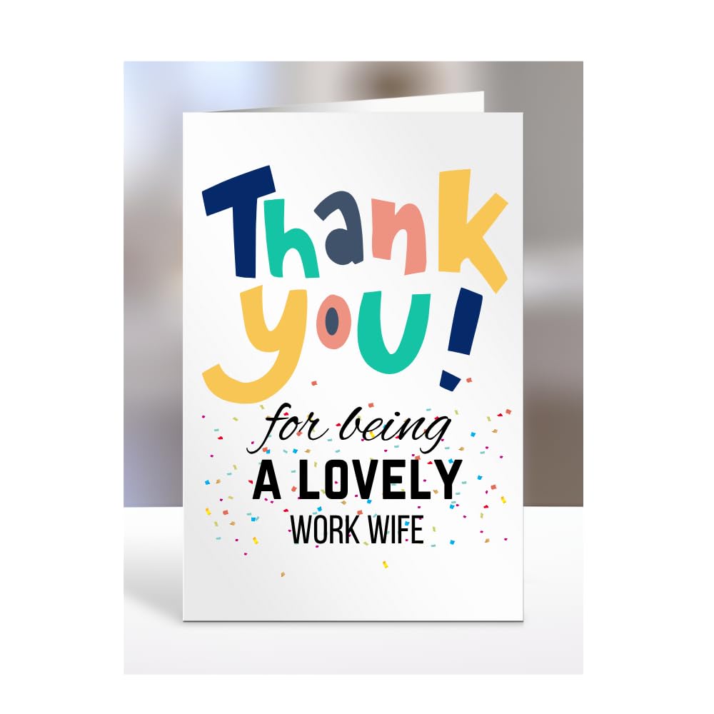 Thank you for being a lovely Work Wife card, Happy Birthday, gifts for men, women, male, female, him, her, presents for Christmas, to say, A5-144_215