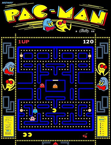Plaque en métal avec inscription « Pac Black » - Décoration murale pour salle de jeux vidéo - 20,3 x 30,5 cm Cover