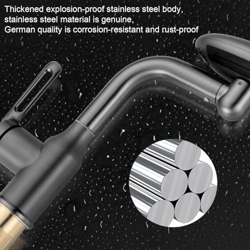 Robinet d'évier à poignée unique pour salle de bain avec matériel de plomberie 4 modes