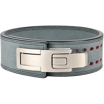 Weight Lifting Lever Fitness Belt, Lever Action Power Belt, Lever Action Belt, Power Belt, Weight Belt, Lever Action Belt, Fitness Belt, Squat, Deadlift, Waist Support, Sports, Quick Buckle, Weightlifting, Suitable for Death Training, Sports Lifting, Bodybuilding M, Gray