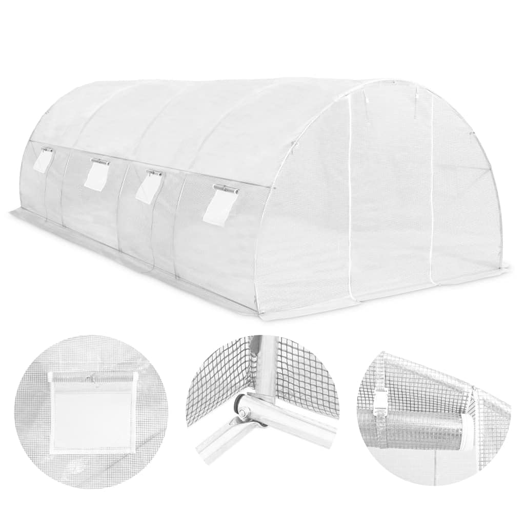 vidaXL Szklarnia ogrodowa, 18 m², 600x300x200 cm