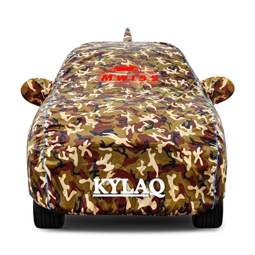 Image of Waterproof Car Cover for Skoda Kylaq | Dustproof, UV & Scratch Resistant Soft Cotton Lining | Triple Stitched, Mirror Pockets & Elastic Hem | Jungle