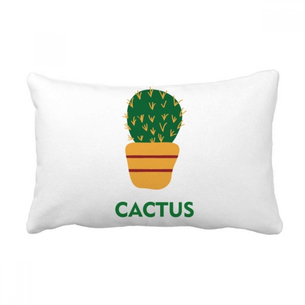 Coussin Cactus Vert Oreiller Lombaire de Canapé pour Salon Ambiance Nature et Cocooning