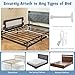 BABY JOY Double Sided Bed Rail Guard, 2 Pack, Extra Long, Swing Down for Convertible Crib, Folding Baby Safety Bedrail for Kids Twin Full Size Queen King Mattress, Rails for Toddlers (Dark Gray, 47