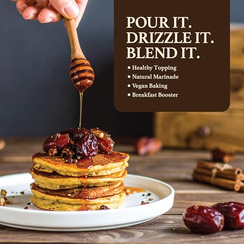 Image of Zazio Date Syrup 500GX2 | Natural Sweetener for Desserts, Pancakes & Baking | No Added Sugar | Healthy & Delicious,Made in UAE (Pack Of 2)