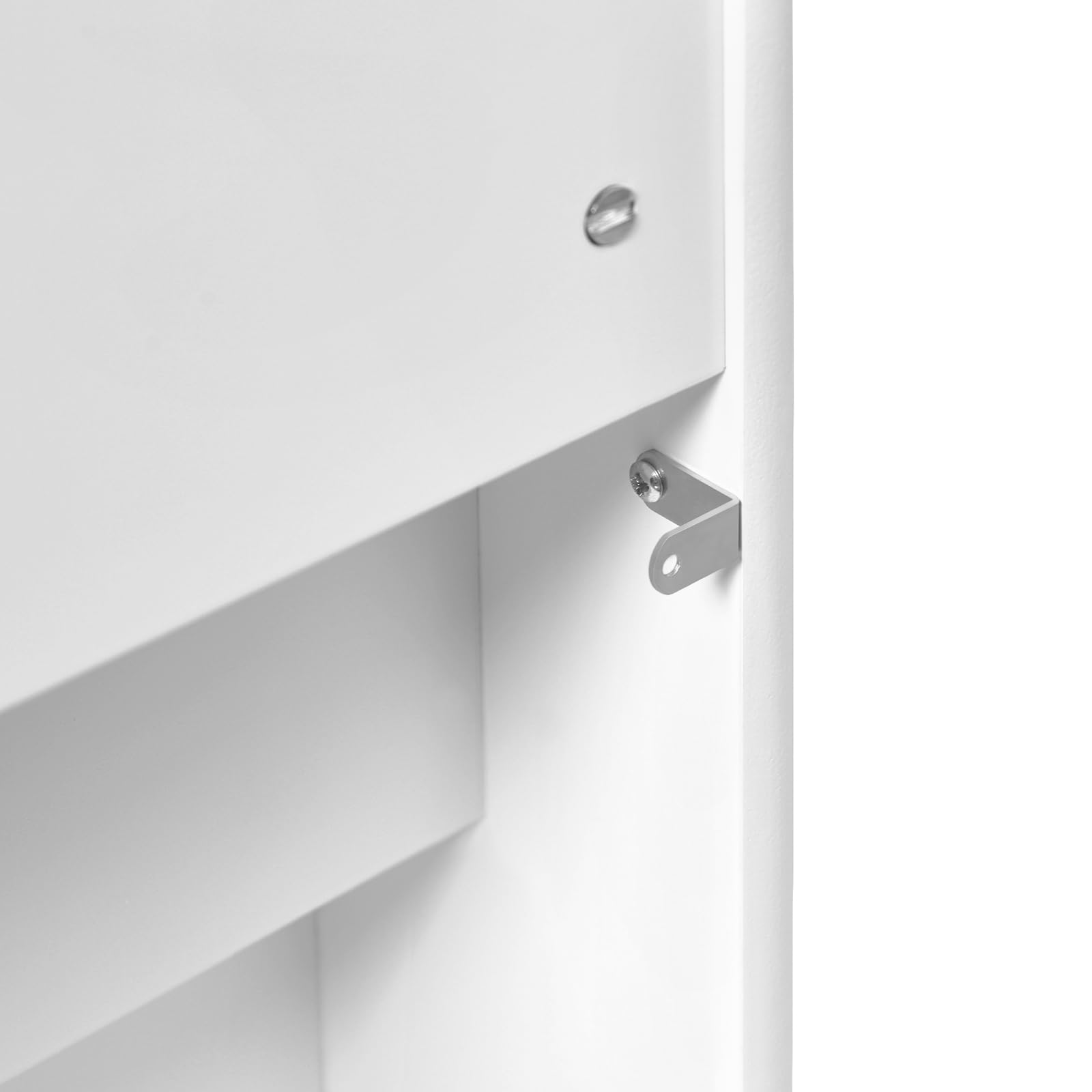 Lestarain Libreria Montessoriana per Bambini in Legno, Mobiletto Porta Libri con 4 Scomparti Aperti, Scaffale da Terra per Cameretta, Bianco, 61x30x70 cm