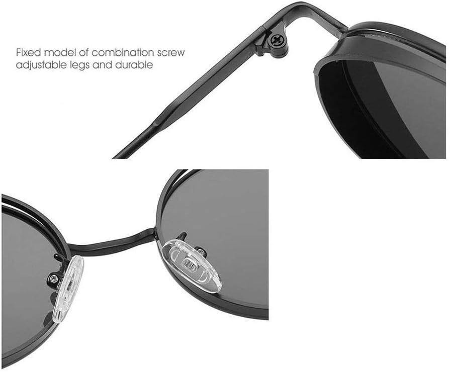 Retro Small Round Polarized Sunglasses for Men Women Cycling Fishing Driving for Travel Outdoors