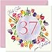 Produktbild 37. Geburtstagskarte für Frauen - Aquarell Tulpen Blumen Strauß - Alles Gute zum Geburtstagskarten für 37 Jährige Frau Tochter Schwester Tante, 145mm Siebenunddreißig Geburtstag Grußkarten