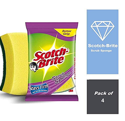 Image of Scotch-Brite Stainless Steel Scotch Brite Scrub Sponge 2N-Pack of 4