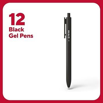 TRU RED Quick Dry Gel Pens Med Point 0.7mm Blk Dozen (TR54480)