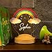 Produktbild Geschenkelampe LED-Nachtlicht  Individuelle Acryl-Lampe für Babys und Kinder zur Geburt oder Weihnachten (Regenbogen)