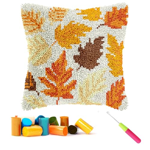 Kit crochet d'automne débutant pour housse de coussin canapé