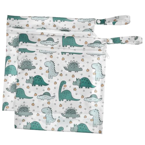 2pezzi Borse Impermeabili Per Pannolini Design Dino Sacchetti Per Cambio Per e