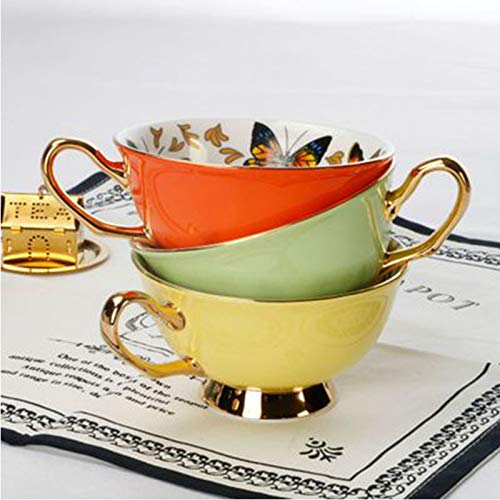 Nivofu Handbemalte Keramik-Kaffeetasse Mit Untertasse – Niedliche Blumenform, 300 Ml, Weiß | Kreative Tasse Für Frauen