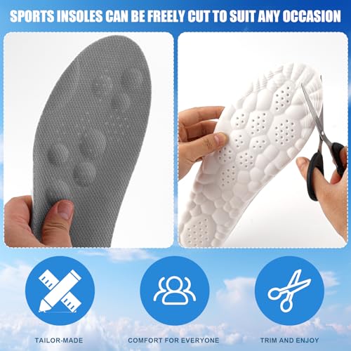 Plantillas deportivas para pie, absorción de impacto 4D miniatura 5
