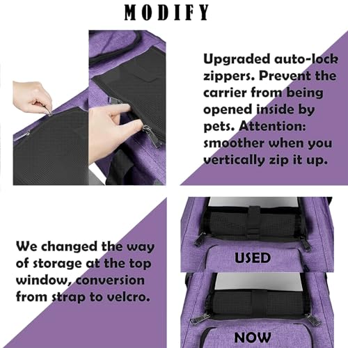 Image of GAPZER Carrying Bag Yorkie Dog Travel Kennel Ventilated Soft Pet Carrier