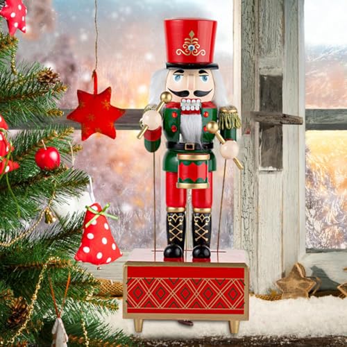 Cascanueces de madera musical para decoración navideña infantil y coleccionistas 4