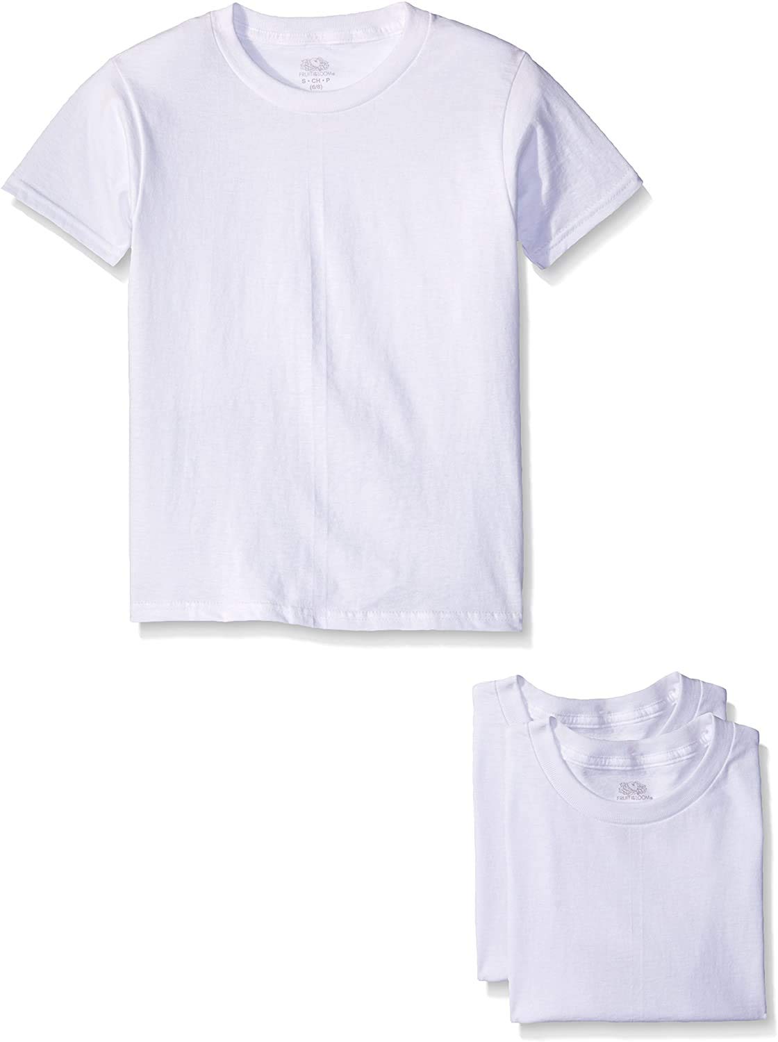 Fruit of the Loom Maglietta a maniche corte da ragazzo Solid Multi-Color Soft Crew