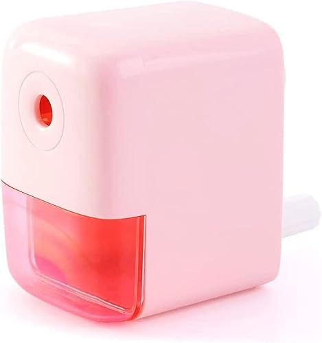 Sacapuntas Sacapuntas manual con bandeja de virutas, sacapuntas de escritorio de color sólido para lápices de colores para niños, adultos,