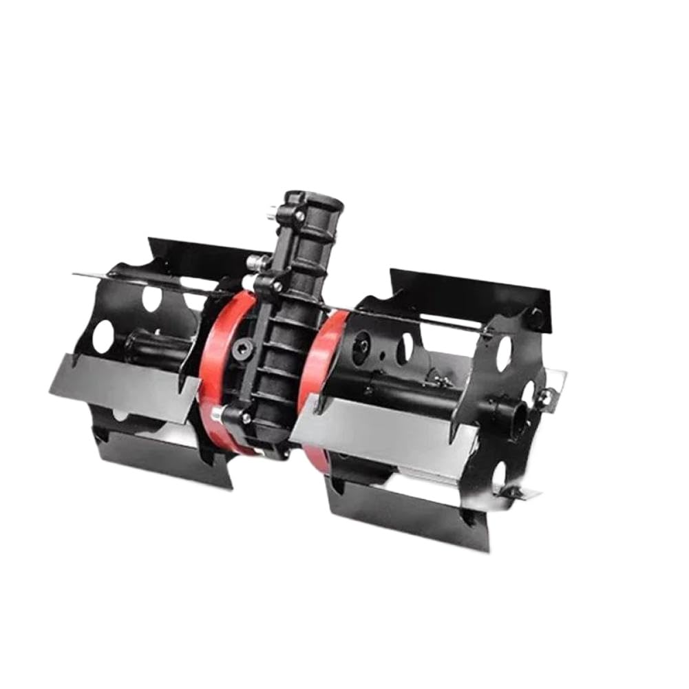 Accesorio para cortacésped, rueda de arado profundo, aflojamiento oblicuo recto, zanjas, deshierbe, Compatible con modelos de cortacésped universales(10cm-28x9)