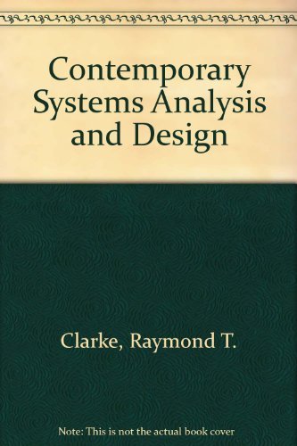 Contemporary Systems Analysis and Design 0534042333 Book Cover